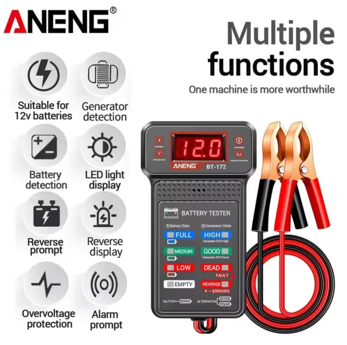 ANENG BT-172 12V Digital Battery Tester