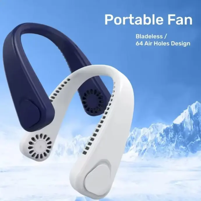 Portable Bladeless Neck Fan (4000mAh | 5 Speeds)
