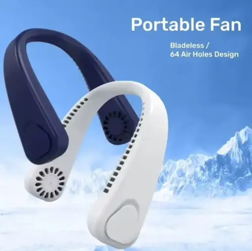 Portable Bladeless Neck Fan (4000mAh | 5 Speeds)