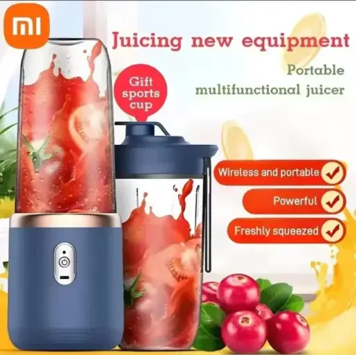 Hand-sized Wireless Juicer Cup – 6-Blade USB Rechargeable