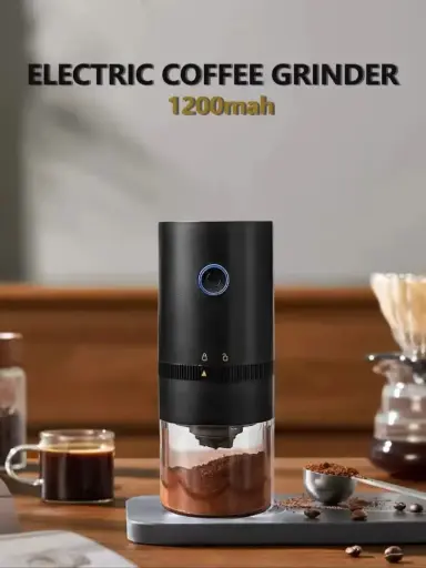 Portable USB Coffee Grinder – Ceramic Burr, Type-C Recharge